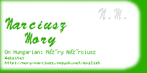 narciusz mory business card